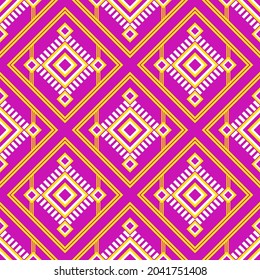 Geometric ethnic oriental seamless pattern traditional Design for background,carpet,
wallpaper,clothing,wrapping,Batik,fabric,Vector illustration.embroidery style.