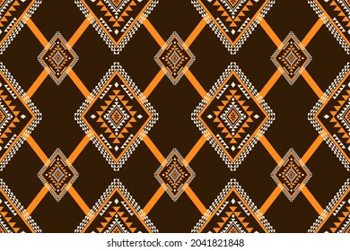 Geométrico étnico oriental sin costuras Diseño tradicional para fondo, alfombra, papel pintado.ropa, envoltura,tela batik,Ilustración vectorial.estilo bordado - Sadu, sadou, sadow o sado