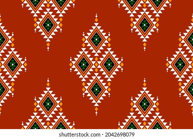 Geometric ethnic oriental seamless pattern traditional Design for background,carpet,wallpaper.clothing,wrapping,Batik fabric,Vector illustration.embroidery style - Sadu, sadou, sadow or sado