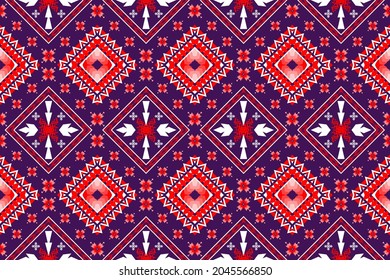 Geometric ethnic oriental seamless pattern art traditional Design for background,carpet,wallpaper,clothing,wrapping,Batik,fabric,Vector illustration.embroidery style.