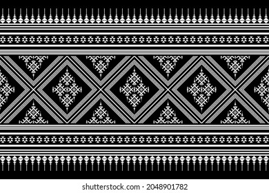 Geométrico étnico oriental sin costuras Diseño tradicional para fondo, alfombra, papel pintado.ropa, envoltura,tela batik,Ilustración vectorial.estilo bordado - Sadu, sadou, sadow o sado