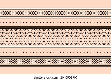 Geometric ethnic oriental seamless pattern traditional Design for background,carpet,wallpaper.clothing,wrapping,Batik fabric,Vector illustration.embroidery style - Sadu, sadou, sadow or sado
