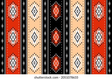 Geometrisches, ethnisch-orientalisches Muster, traditionelles Design für Hintergrund, Teppich, Tapete.Bekleidung, Umhüllung, Batik, Vektorgrafik.Stilrichtung - Sadu, Sadou, Schatten oder Sado