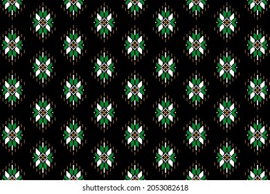 Geométrico étnico oriental sin costuras Diseño tradicional para fondo, alfombra, papel pintado.ropa, envoltura,tela batik,Ilustración vectorial.estilo bordado - Sadu, sadou, sadow o sado