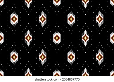 Geometric ethnic oriental seamless pattern traditional Design for background,carpet,wallpaper.clothing,wrapping,Batik fabric,Vector illustration.embroidery style - Sadu, sadou, sadow or sado