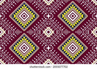 Geometrische ethnische orientalische nahtlose Muster Kunst traditionellen Design für Hintergrund, Teppich, Tapete, Kleidung, Umhüllung, Batik, Stoff, Vektorgrafik.Stickereistil.