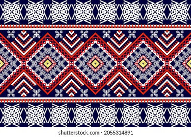 Geometric ethnic oriental seamless pattern art traditional Design for background,carpet,wallpaper,clothing,wrapping,Batik,fabric,Vector illustration.embroidery style.