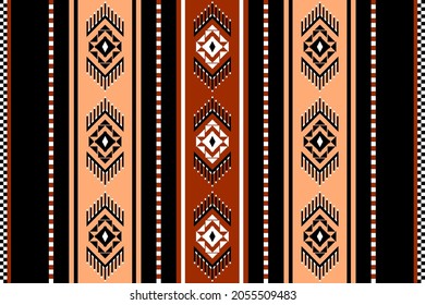 Geométrico étnico oriental sin costuras Diseño tradicional para fondo, alfombra, papel pintado.ropa, envoltura,tela batik,Ilustración vectorial.estilo bordado - Sadu, sadou, sadow o sado