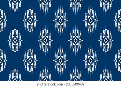 Geométrico étnico oriental sin costuras Diseño tradicional para fondo, alfombra, papel pintado.ropa, envoltura,tela batik,Ilustración vectorial.estilo bordado - Sadu, sadou, sadow o sado