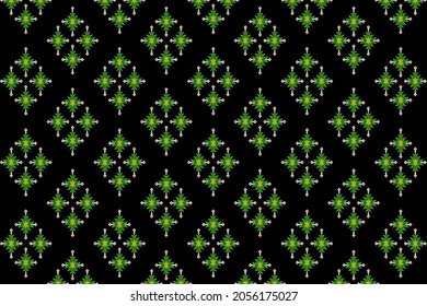Geometric ethnic oriental seamless pattern traditional Design for background,carpet,wallpaper.clothing,wrapping,Batik fabric,Vector illustration.embroidery style - Sadu, sadou, sadow or sado