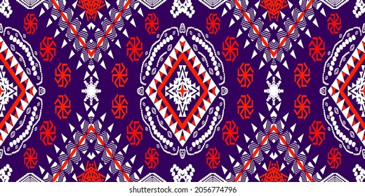 Geometrische ethnische orientalische nahtlose Muster Kunst traditionellen Design für Hintergrund, Teppich, Tapete, Kleidung, Umhüllung, Batik, Stoff, Vektorgrafik.Stickereistil.