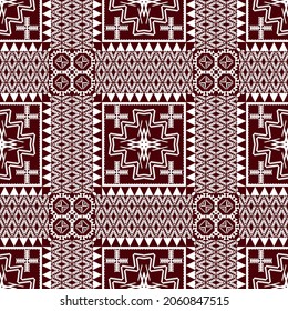 Diseño tradicional geométrico, étnico oriental, sin costuras, de fondo, alfombra, papel pintado, ropa, envoltura, batik, tela, ilustración vectorial.estilo bordado.