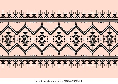 Geometric ethnic oriental seamless pattern traditional Design for background,carpet,wallpaper.clothing,wrapping,Batik fabric,Vector illustration.embroidery style - Sadu, sadou, sadow or sado