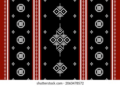 Geometrisches, ethnisch-orientalisches Muster, traditionelles Design für Hintergrund, Teppich, Tapete.Bekleidung, Umhüllung, Batik, Vektorgrafik.Stilrichtung - Sadu, Sadou, Schatten oder Sado