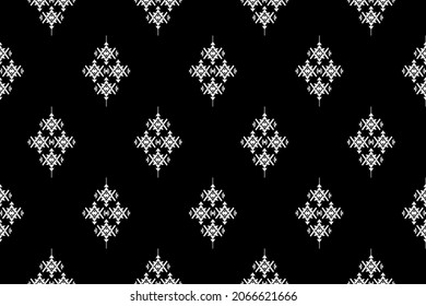 Geométrico étnico oriental sin costuras Diseño tradicional para fondo, alfombra, papel pintado.ropa, envoltura,tela batik,Ilustración vectorial.estilo bordado - Sadu, sadou, sadow o sado