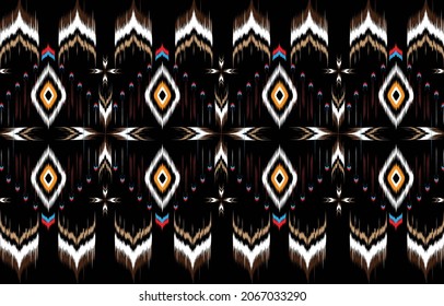 Geometric ethnic oriental seamless pattern traditional 
Design for background,carpet,wallpaper,clothing,wrapping,Batik,
fabric,Vector illustration.embroidery style.