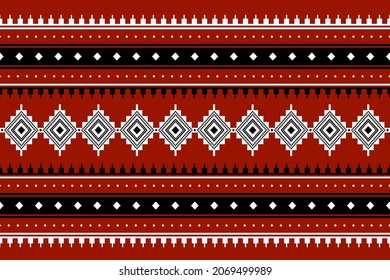 Geometrisches, ethnisch-orientalisches Muster, traditionelles Design für Hintergrund, Teppich, Tapete.Bekleidung, Umhüllung, Batik, Vektorgrafik.Stilrichtung - Sadu, Sadou, Schatten oder Sado