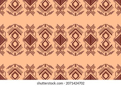 Geométrico étnico oriental sin costuras Diseño tradicional para fondo, alfombra, papel pintado.ropa, envoltura,tela batik,Ilustración vectorial.estilo bordado - Sadu, sadou, sadow o sado