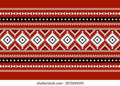 Geométrico étnico oriental sin costuras Diseño tradicional para fondo, alfombra, papel pintado.ropa, envoltura,tela batik,Ilustración vectorial.estilo bordado - Sadu, sadou, sadow o sado
