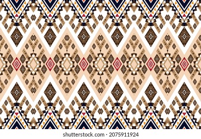 Geometric ethnic oriental seamless pattern traditional 
Design for background,carpet,wallpaper,clothing,wrapping,Batik,
fabric,Vector illustration.embroidery style.
