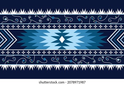 Patrón geométrico étnico oriental sin soldadura tradicional para el diseño textil, fondo, alfombra, papel pintado, ropa, envoltura, sarong, batik, tela, ilustración vectorial estilo bordado. EPS 10.