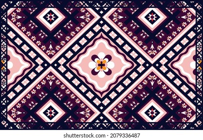 Geometric ethnic oriental seamless pattern traditional 
Design for background,carpet,wallpaper,clothing,wrapping,Batik,
fabric,Vector illustration.embroidery style.
