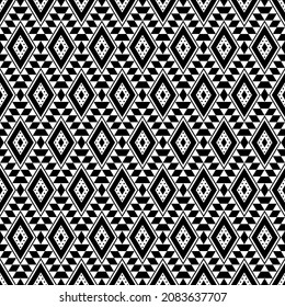 Geometric ethnic oriental seamless pattern traditional Design for background,carpet,wallpaper.clothing,wrapping,Batik fabric,Vector illustration.embroidery style - Sadu, sadou, sadow or sado