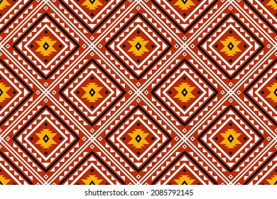 Geométrico étnico oriental sin costuras Diseño tradicional para fondo, alfombra, papel pintado.ropa, envoltura,tela batik,Ilustración vectorial.estilo bordado - Sadu, sadou, sadow o sado