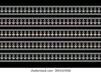 Geometrisches, ethnisch-orientalisches Muster, traditionelles Design für Hintergrund, Teppich, Tapete.Bekleidung, Umhüllung, Batik, Vektorgrafik.Stilrichtung - Sadu, Sadou, Schatten oder Sado