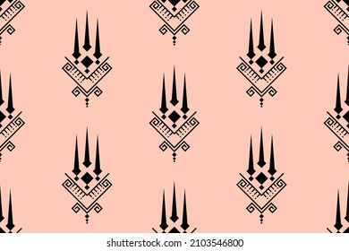 Geometric ethnic oriental seamless pattern traditional Design for background