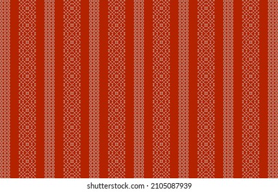 Geometric ethnic oriental seamless pattern traditional Design for background,carpet,wallpaper.clothing,wrapping,Batik fabric,Vector illustration.embroidery style - Sadu, sadou, sadow or sado