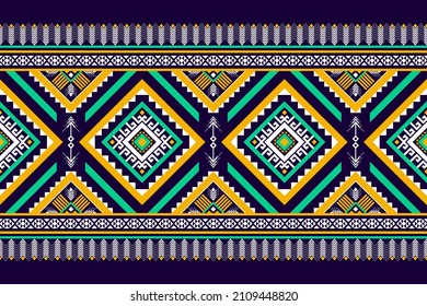 Geometric ethnic oriental seamless pattern traditional. Design for background, carpet,wallpaper,clothing,wrapping,batik,fabric,Vector,illustration,embroidery.