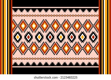 Geométrico étnico oriental sin costuras Diseño tradicional para fondo, alfombra, papel pintado.ropa, envoltura,tela batik,Ilustración vectorial.estilo bordado - Sadu, sadou, sadow o sado