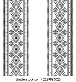 Geometric ethnic oriental seamless pattern traditional Design for background,carpet,wallpaper.clothing,wrapping,Batik fabric,Vector illustration.embroidery style - Sadu, sadou, sadow or sado