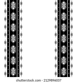 Geometric ethnic oriental seamless pattern traditional Design for background,carpet,wallpaper.clothing,wrapping,Batik fabric,Vector illustration.embroidery style - Sadu, sadou, sadow or sado