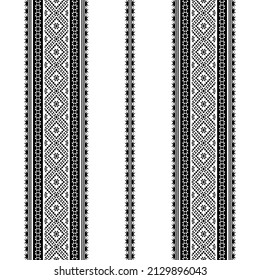 Geometric ethnic oriental seamless pattern traditional Design for background,carpet,wallpaper.clothing,wrapping,Batik fabric,Vector illustration.embroidery style - Sadu, sadou, sadow or sado