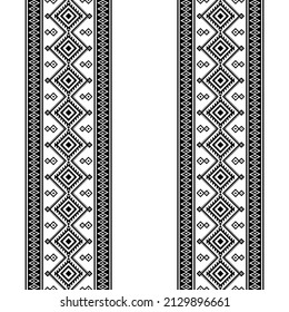 Geometric ethnic oriental seamless pattern traditional Design for background,carpet,wallpaper.clothing,wrapping,Batik fabric,Vector illustration.embroidery style - Sadu, sadou, sadow or sado