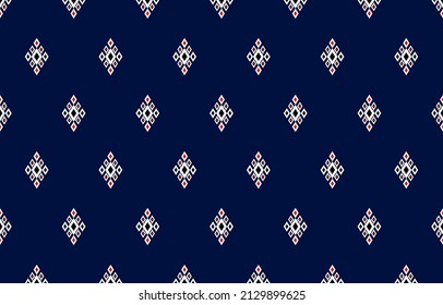 Geometric ethnic oriental seamless pattern traditional Design for background,carpet,wallpaper.clothing,wrapping,Batik fabric,Vector illustration.embroidery style - Sadu, sadou, sadow or sado