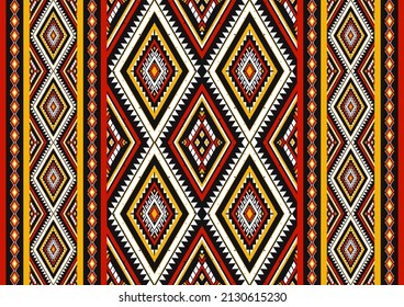 Geometric ethnic oriental seamless pattern traditional. Tribal style striped. Design for background, wallpaper, vector illustration, fabric, clothing, batik, carpet, embroidery.