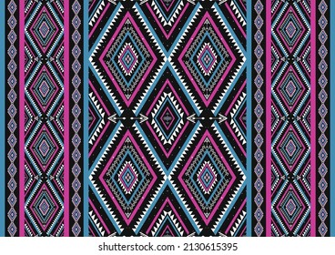 Geometric ethnic oriental seamless pattern traditional. Tribal style striped. Design for background, wallpaper, vector illustration, fabric, clothing, batik, carpet, embroidery.