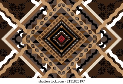 Geometric ethnic oriental seamless pattern traditional 
Design for background,carpet,wallpaper,clothing,wrapping,Batik,
fabric,Vector illustration.embroidery style.
