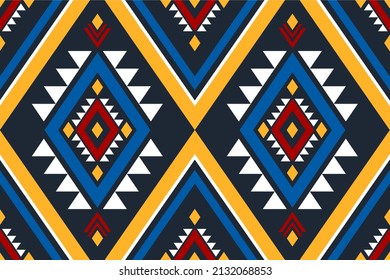 Geometric ethnic oriental seamless pattern traditional. Design for background, wallpaper, vector illustration, textile, fabric, clothing, batik, carpet, embroidery.