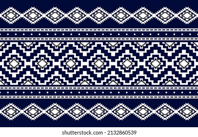 Geométrico étnico oriental sin costuras Diseño tradicional para fondo, alfombra, papel pintado.ropa, envoltura,tela batik,Ilustración vectorial.estilo bordado - Sadu, sadou, sadow o sado