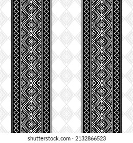 Geométrico étnico oriental sin costuras Diseño tradicional para fondo, alfombra, papel pintado.ropa, envoltura,tela batik,Ilustración vectorial.estilo bordado - Sadu, sadou, sadow o sado