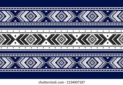 Geometric ethnic oriental seamless pattern traditional Design for background,carpet,wallpaper.clothing,wrapping,Batik fabric,Vector illustration.embroidery style - Sadu, sadou, sadow or sado
