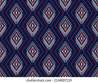 Geométrico étnico oriental sin costuras Diseño tradicional para fondo, alfombra, papel pintado.ropa, envoltura,tela batik,Ilustración vectorial.estilo bordado - Sadu, sadou, sadow o sado