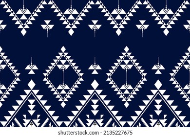 Geometric ethnic oriental seamless pattern traditional Design for background,carpet,wallpaper.clothing,wrapping,Batik fabric,Vector illustration.embroidery style - Sadu, sadou, sadow or sado