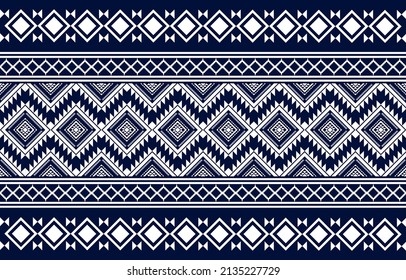 Geometric ethnic oriental seamless pattern traditional Design for background,carpet,wallpaper.clothing,wrapping,Batik fabric,Vector illustration.embroidery style - Sadu, sadou, sadow or sado