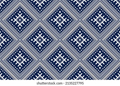 Geometric ethnic oriental seamless pattern traditional Design for background,carpet,wallpaper.clothing,wrapping,Batik fabric,Vector illustration.embroidery style - Sadu, sadou, sadow or sado