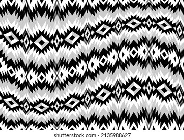 Geometric ethnic oriental seamless pattern traditional Design for background,carpet,wallpaper,clothing,wrapping,Batik,fabric,Vector illustration.embroidery style.